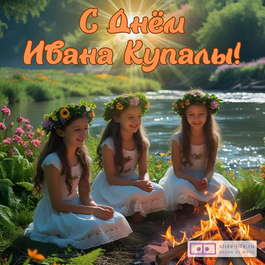 Красивая открытка с Днём Ивана Купала