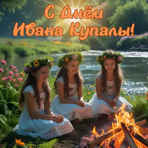 Красивая открытка с Днём Ивана Купала