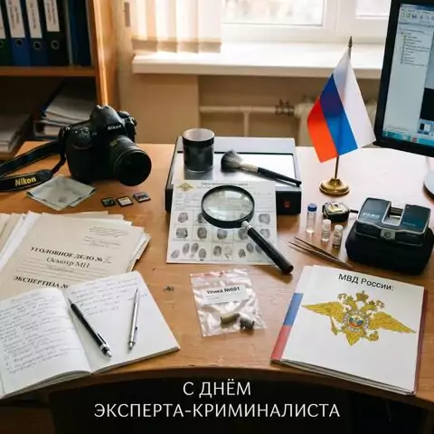 Открытка С днём криминалиста МВД России — скачать бесплатно