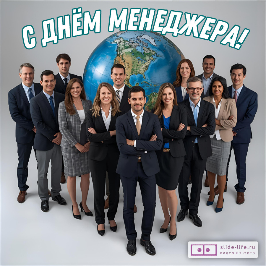 Красивая открытка с Днём менеджера