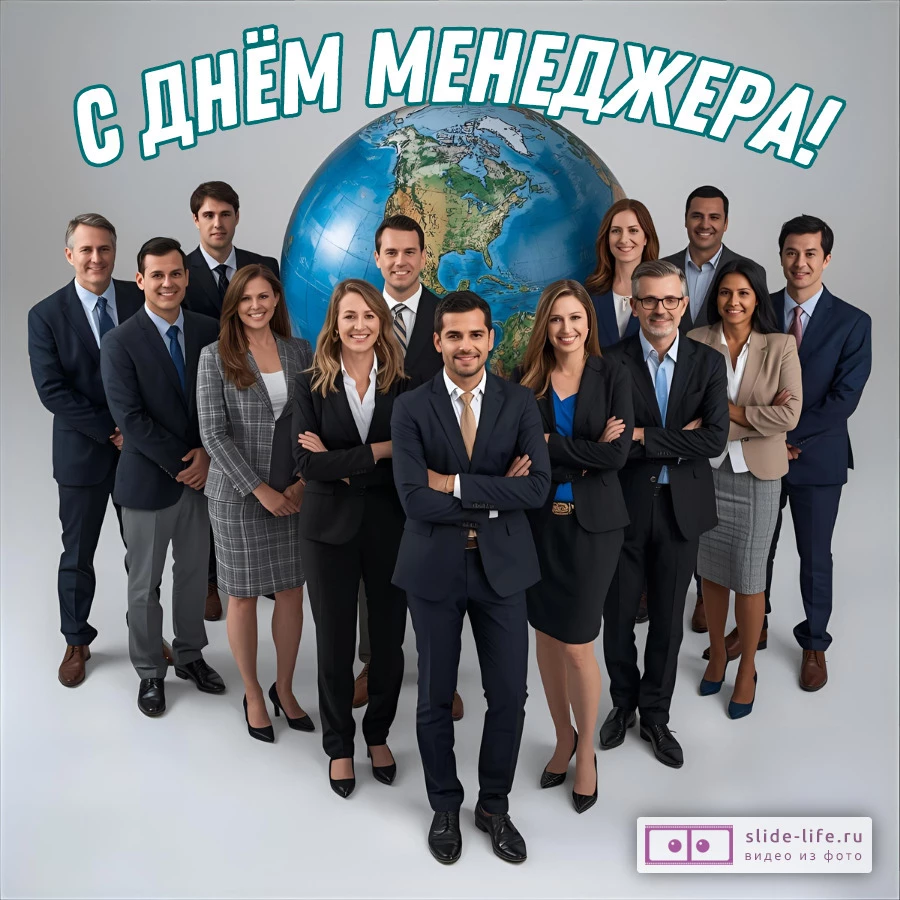 Красивая открытка с Днём менеджера