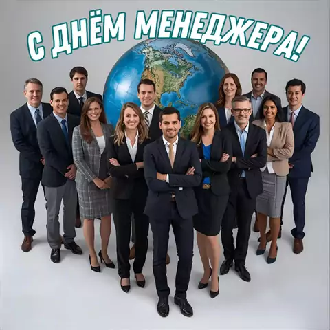 Красивая открытка с Днём менеджера