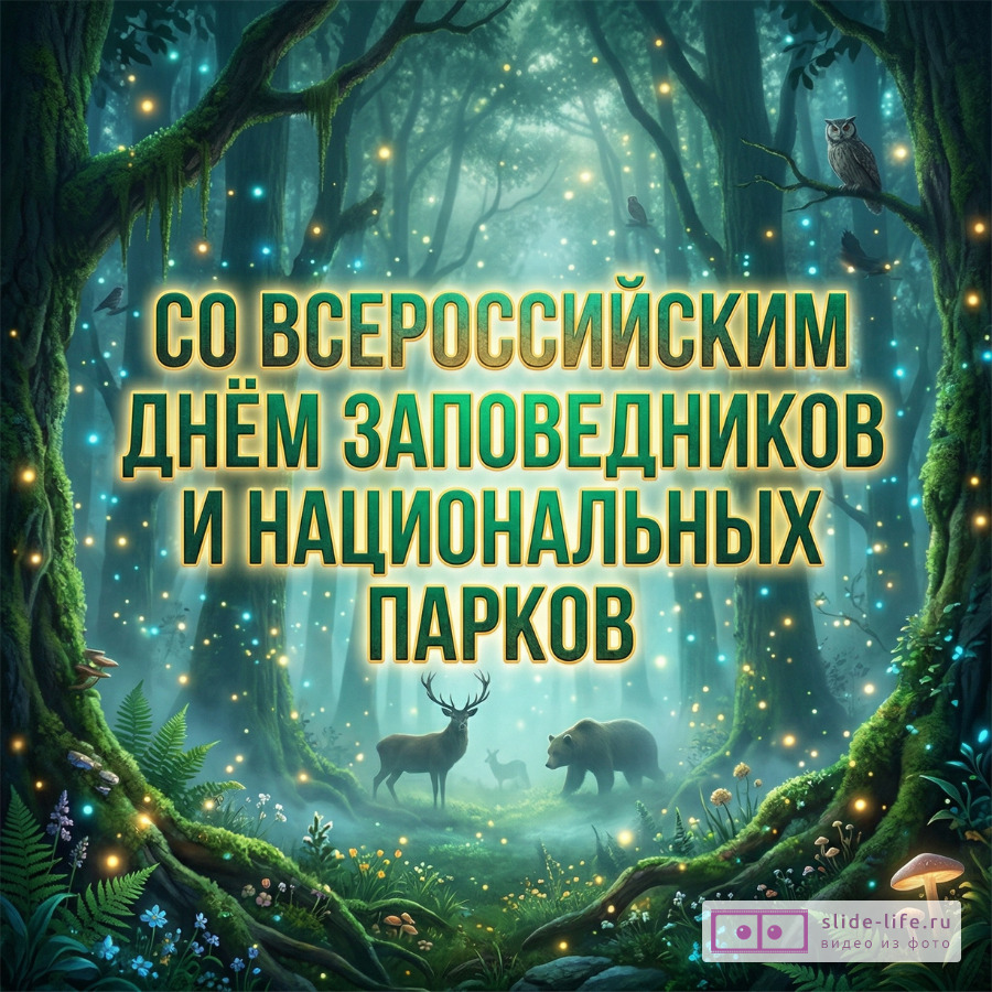 Бесплатные и красивые открытки на Всероссийский день заповедников и национальных парков