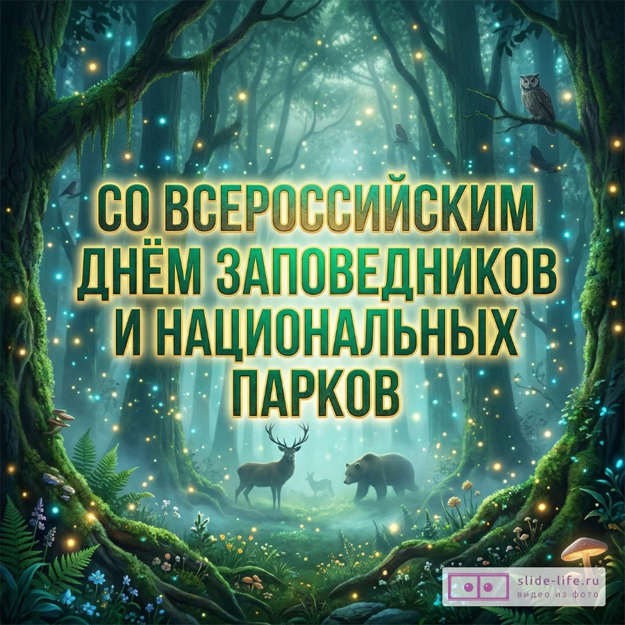 Бесплатные и красивые открытки на Всероссийский день заповедников и национальных парков