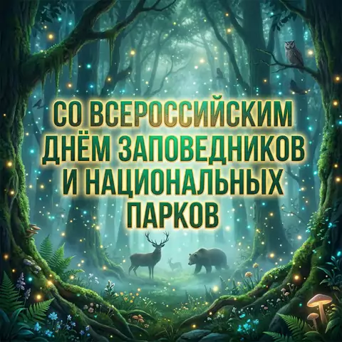 Бесплатные и красивые открытки на Всероссийский день заповедников и национальных парков