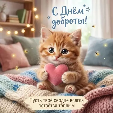 Красивая открытка с Днём доброты