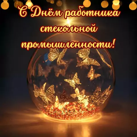 Красивая открытка с Днём стекольщика