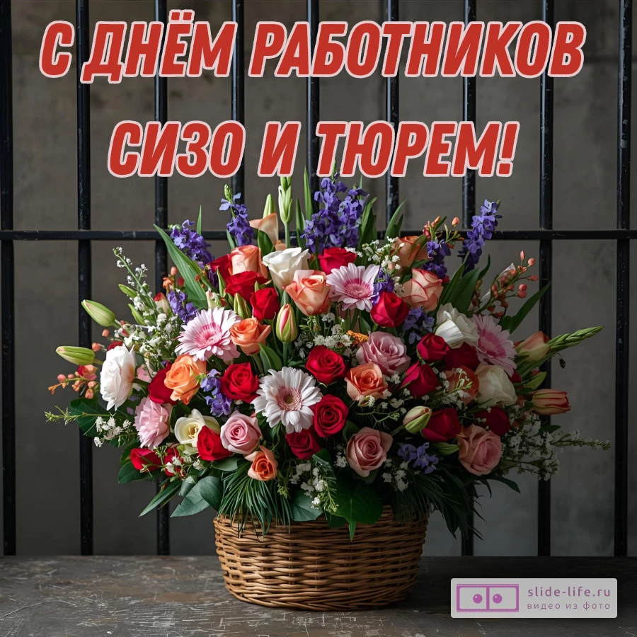 Оригинальная открытка с Днём работников СИЗО и тюрем