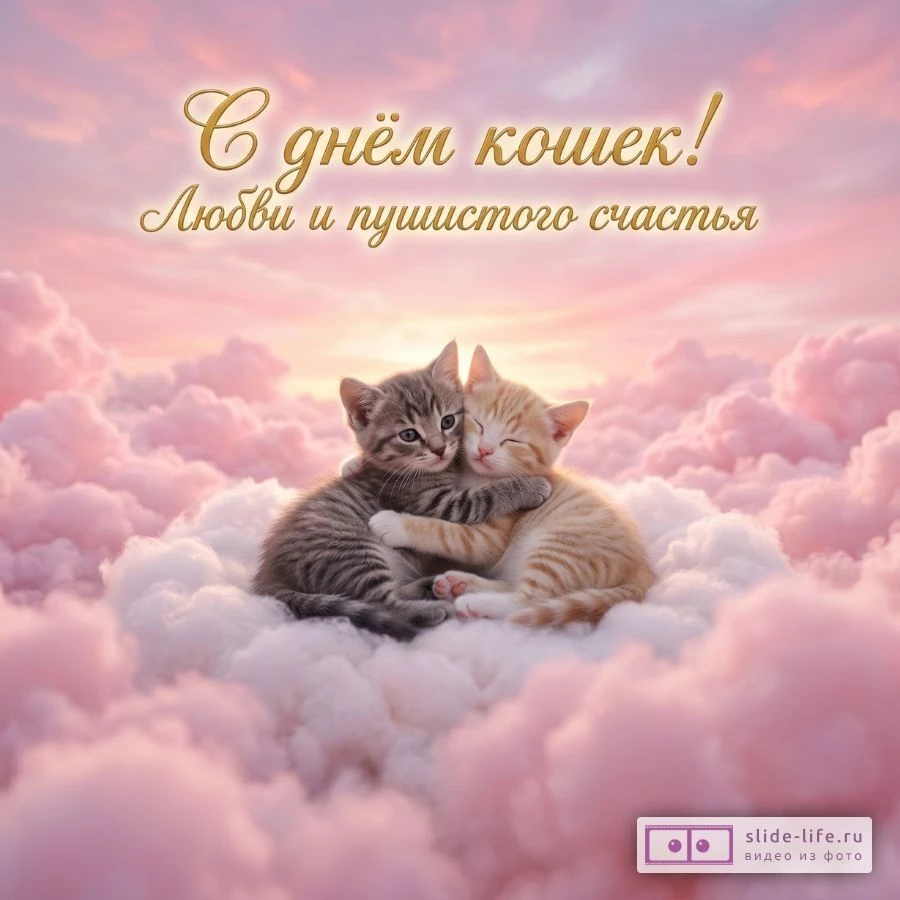 С Днем кошек! Лучшие открытки с котиками и нежными пожеланиями