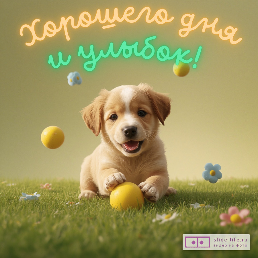 Хорошего дня и улыбок открытка