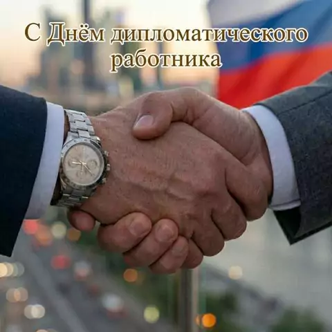 Поздравление с Днем дипломата — стильная открытка для дипломатов
