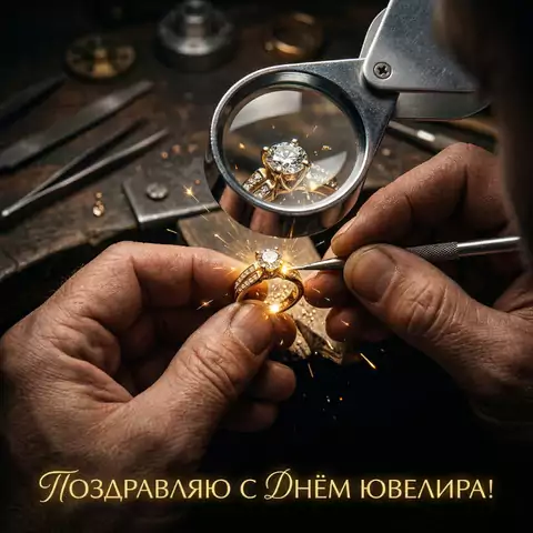 Оригинальная открытка с Днём ювелира
