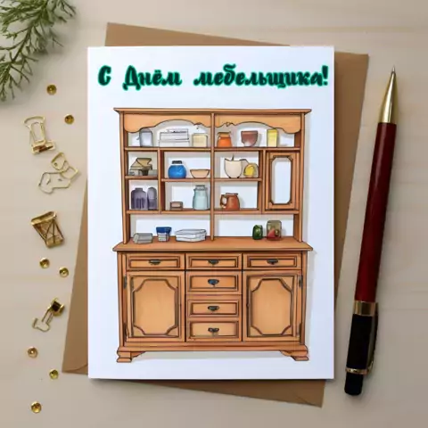 Оригинальная открытка с Днём мебельщика