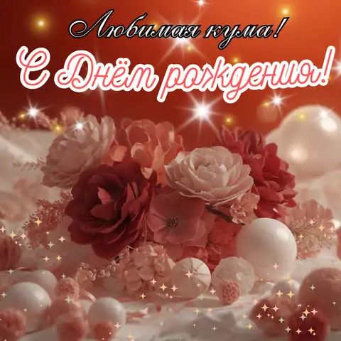 Оригинальная открытка с днем рождения куме