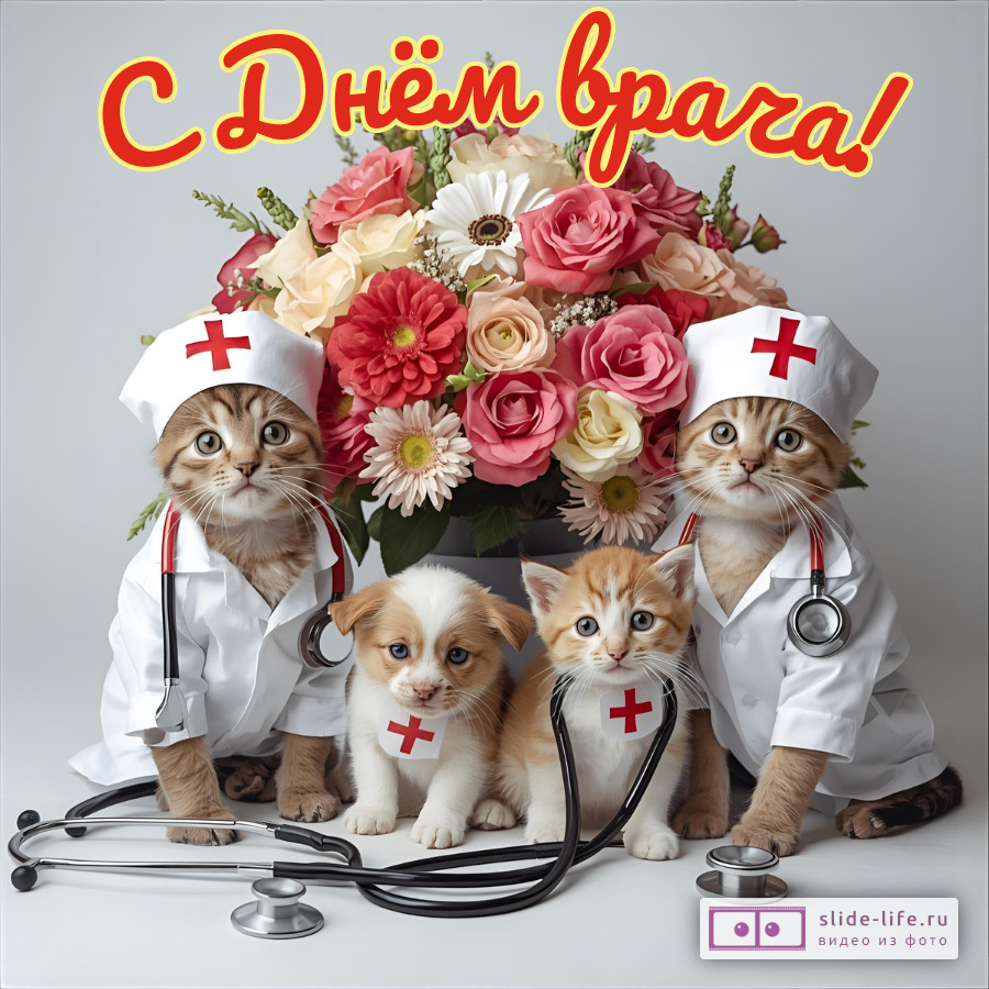 Открытка с днем врача оригинальная