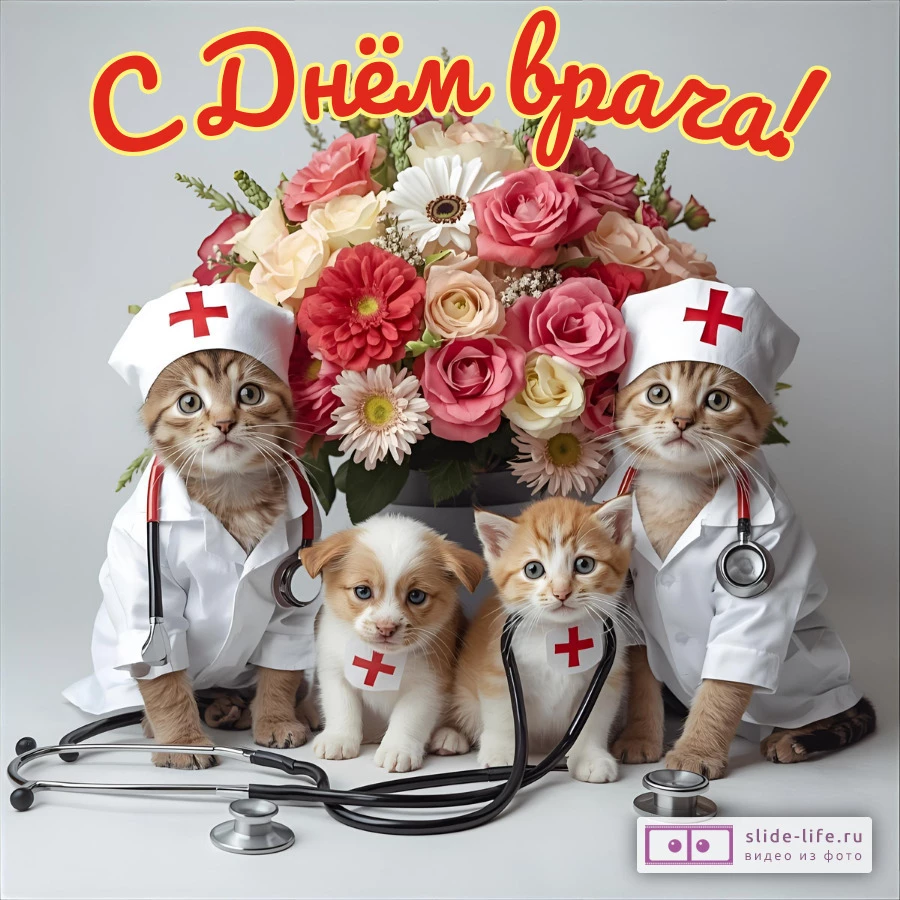 Открытка с днем врача оригинальная