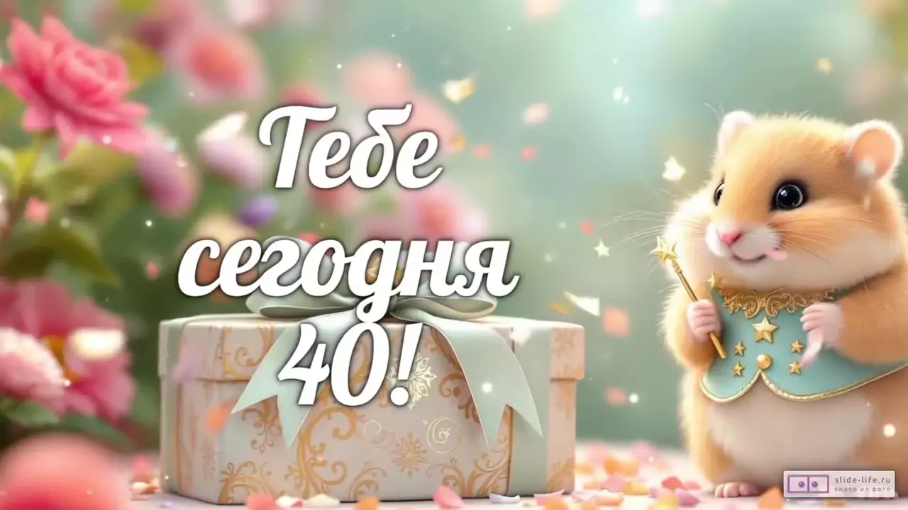 Современное видео поздравление с днем рождения мужчине 40 лет