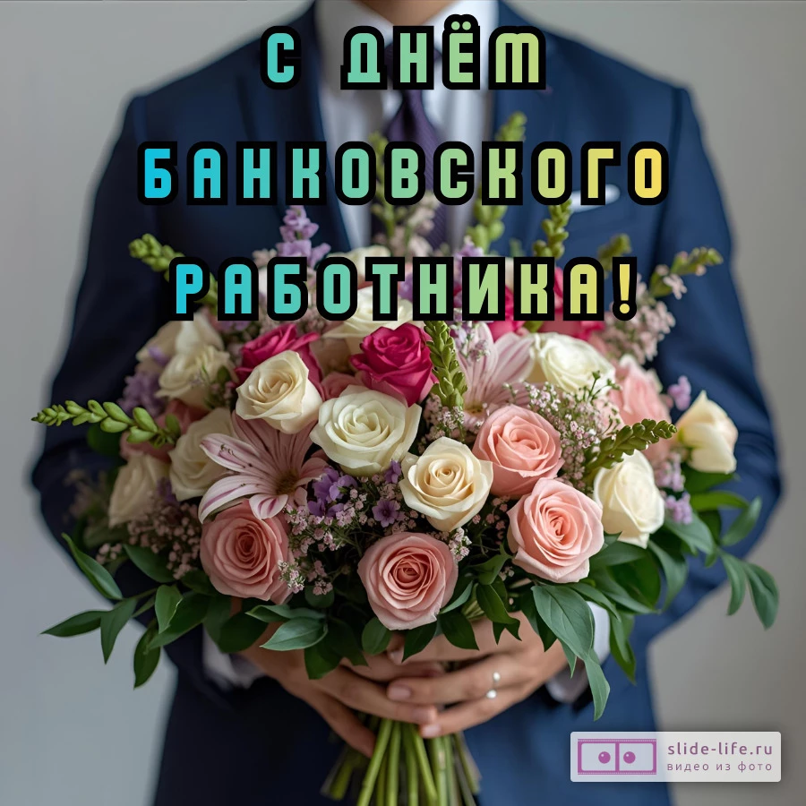 Красивая открытка с Днём банковского работника