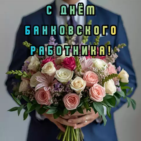 Красивая открытка с Днём банковского работника