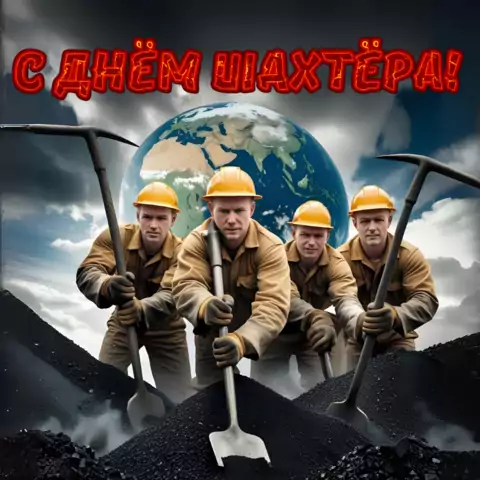 Открытка для поздравления с днём шахтера