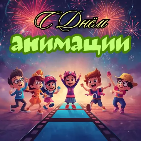 Необычная открытка на день анимации