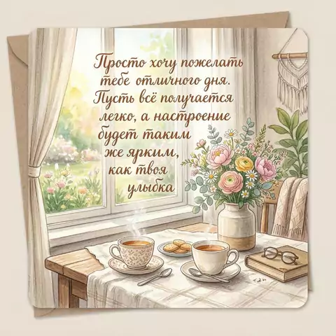 Красивые пожелания другу без повода открытка