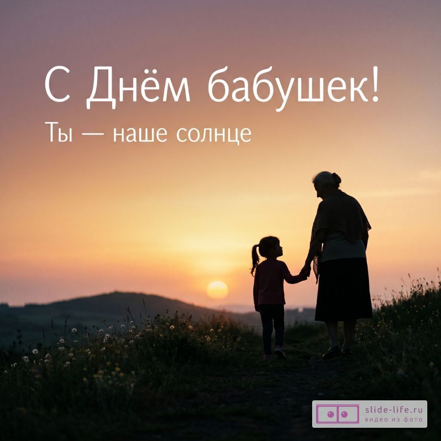 Красивые открытки С Днём бабушек — трогательные поздравления в картинках