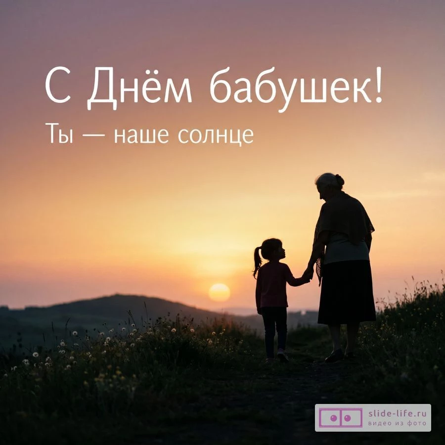 Красивые открытки С Днём бабушек — трогательные поздравления в картинках
