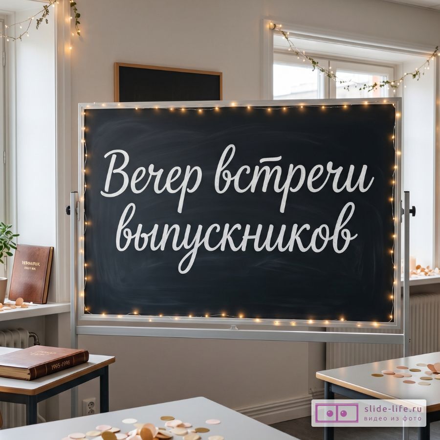 Открытка вечер встречи выпускников в школе — Вечер встречи выпускников
