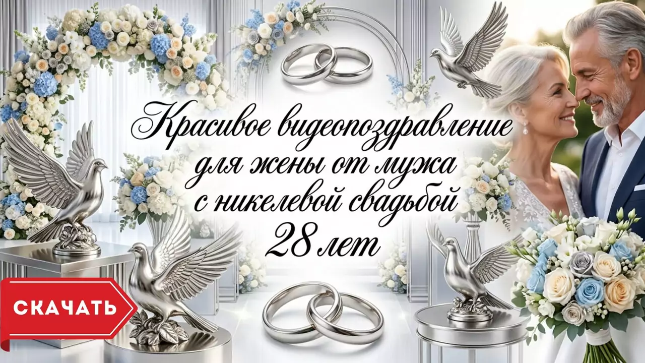 Поздравительное видео жене на 28 лет никелевой свадьбы о домашнем покое