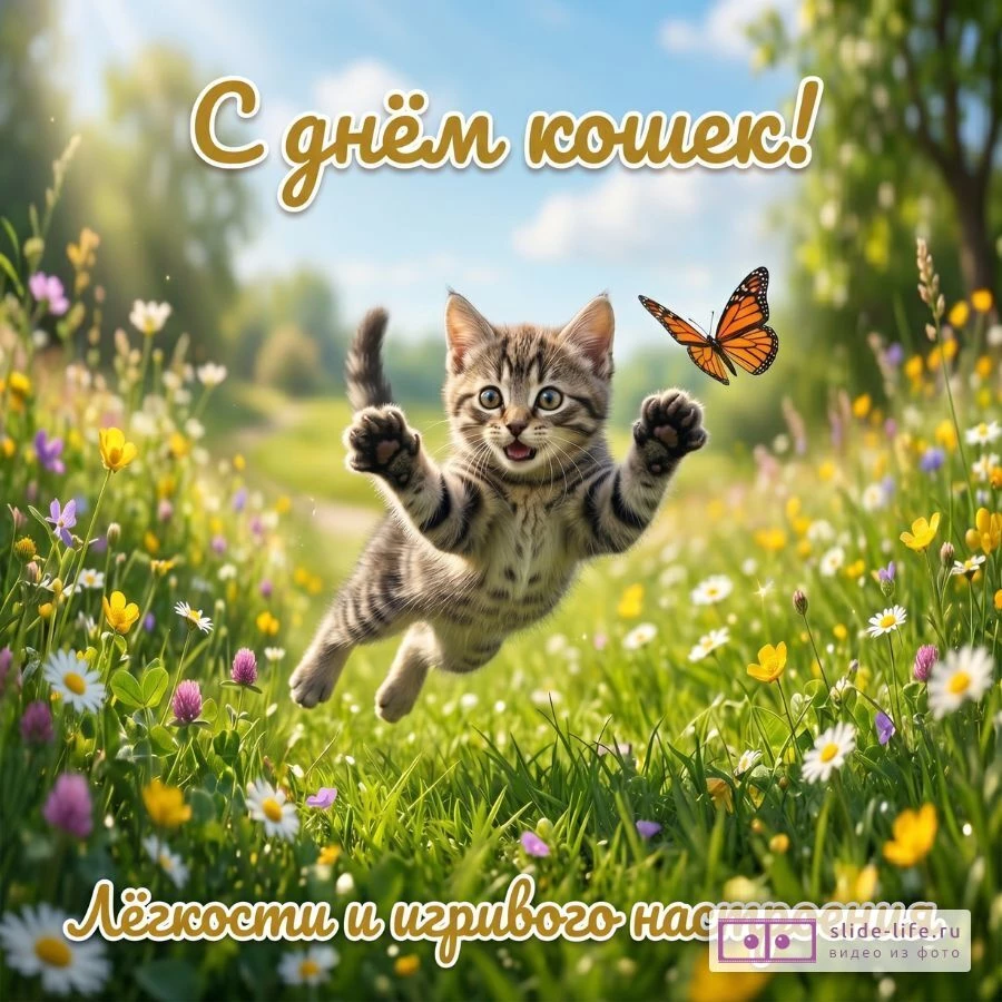 Открытки с котами на День кошек — смешные и милые поздравления