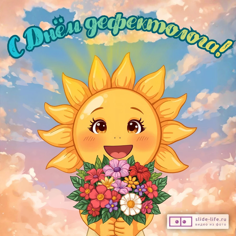 Оригинальная открытка с Днём дефектолога