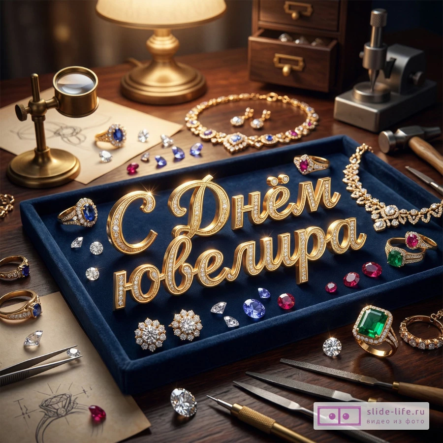 Красивая открытка с Днём ювелира