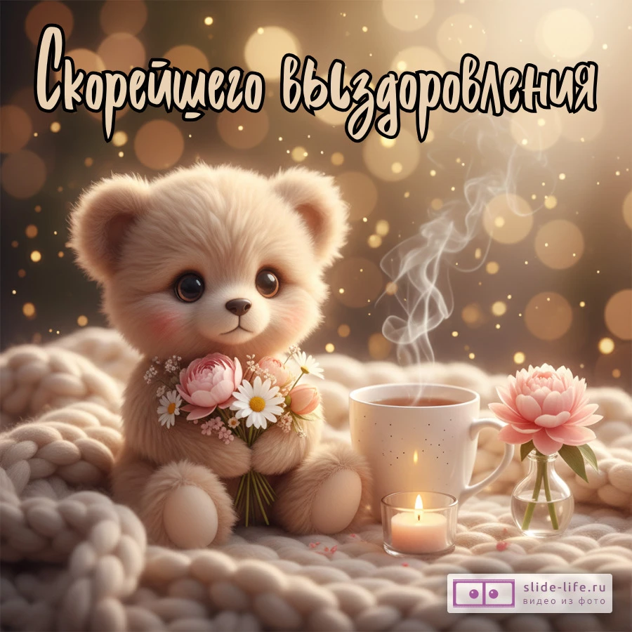 Открытка с пожеланиями скорейшего выздоровления