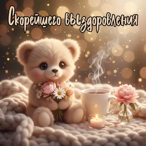 Открытка с пожеланиями скорейшего выздоровления