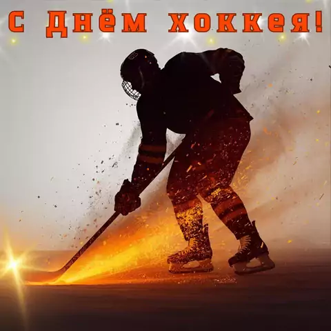 Открытка с днем хоккея необычная