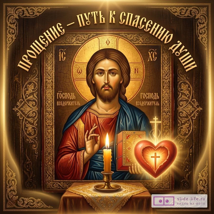 Прощёное воскресенье: открытка с духовным посланием о прощении