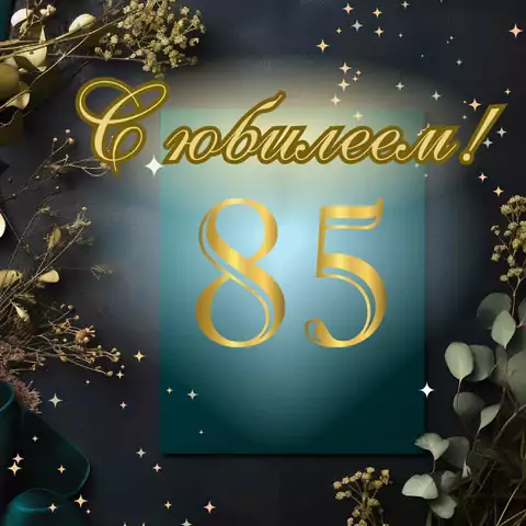 Красивая открытка с юбилеем 85 лет мужчине