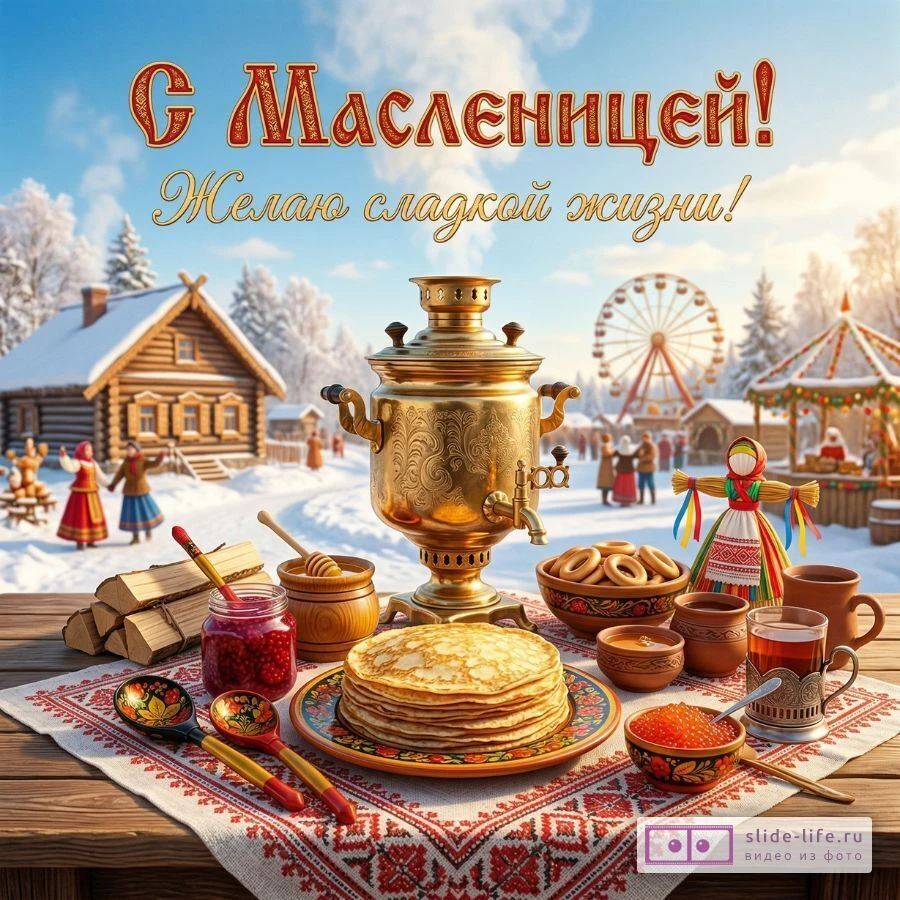 Поздравление с Масленицей — открытки для друзей и семьи