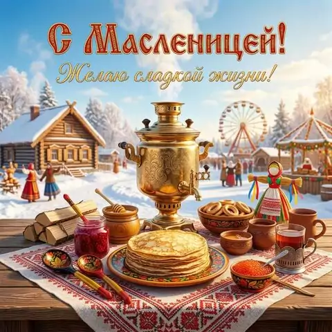 Поздравление с Масленицей — открытки для друзей и семьи