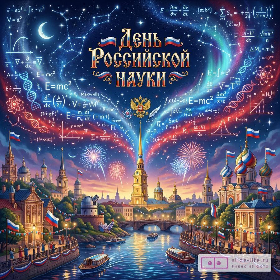 С Днём российской науки — красивые открытки и картинки