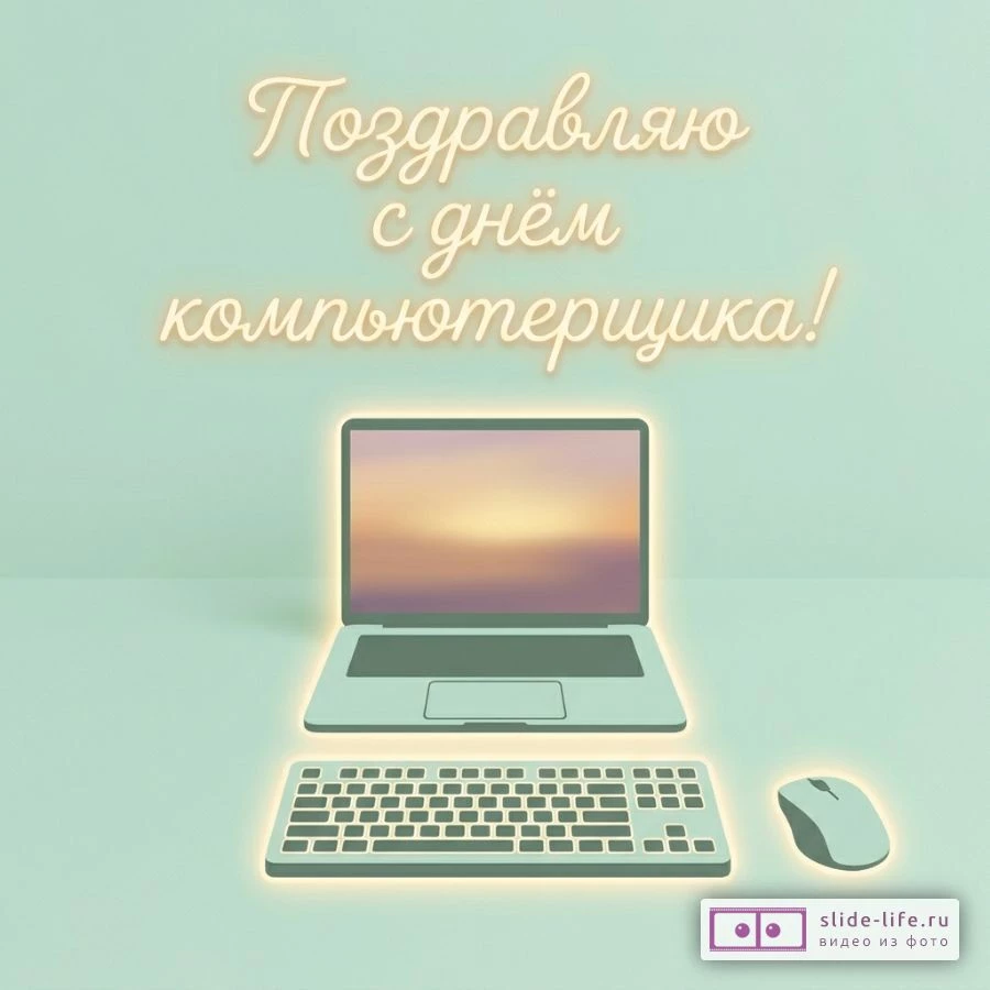 Открытка С днём компьютерщика скачать бесплатно в хорошем качестве