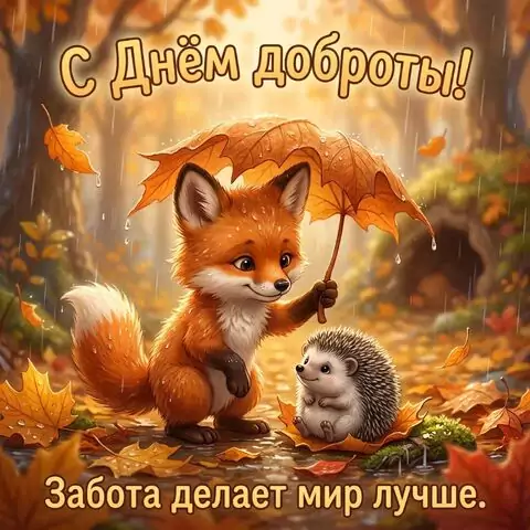С Днём доброты: яркая открытка с добрыми словами и позитивным настроением