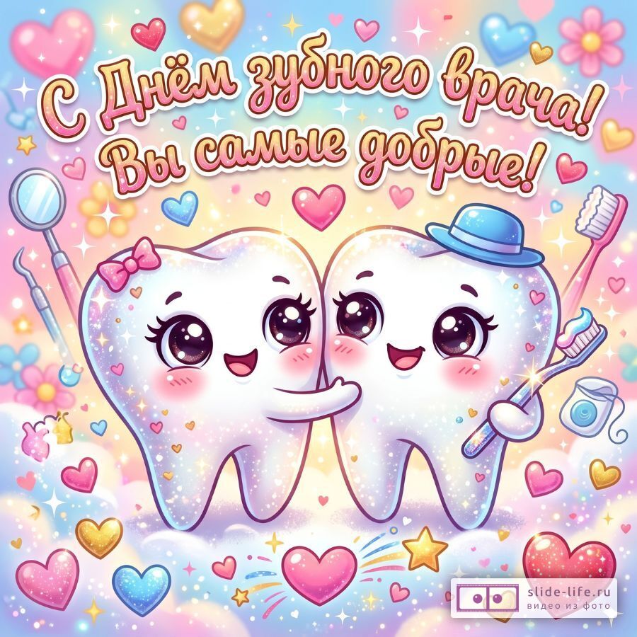 Открытки С Днём стоматолога с надписями — прикольные и красивые поздравления