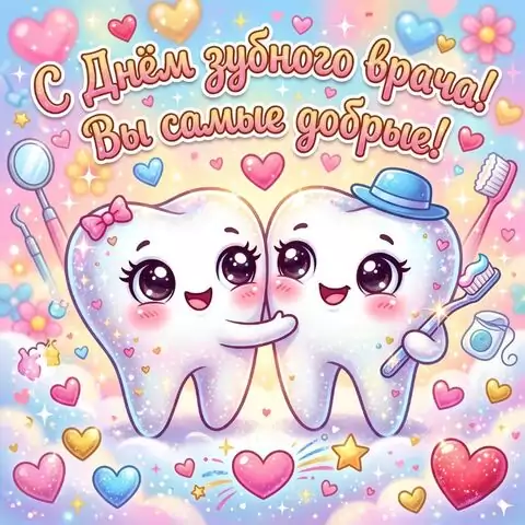 Открытки С Днём стоматолога с надписями — прикольные и красивые поздравления