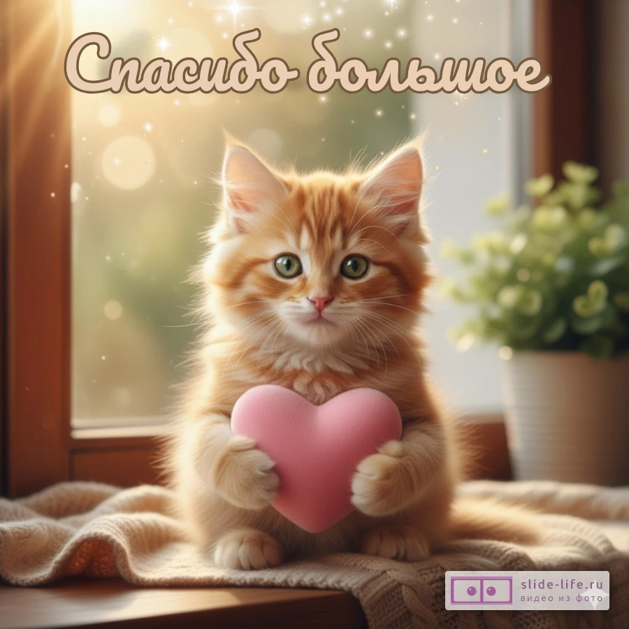 Красивая открытка Спасибо большое