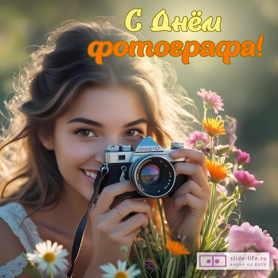 Красивая открытка с Днём фотографа