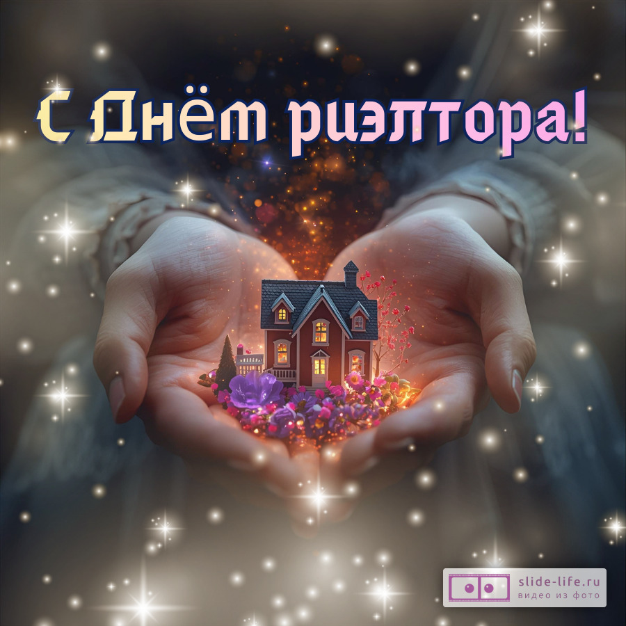 Стильная открытка с днем риэлтора