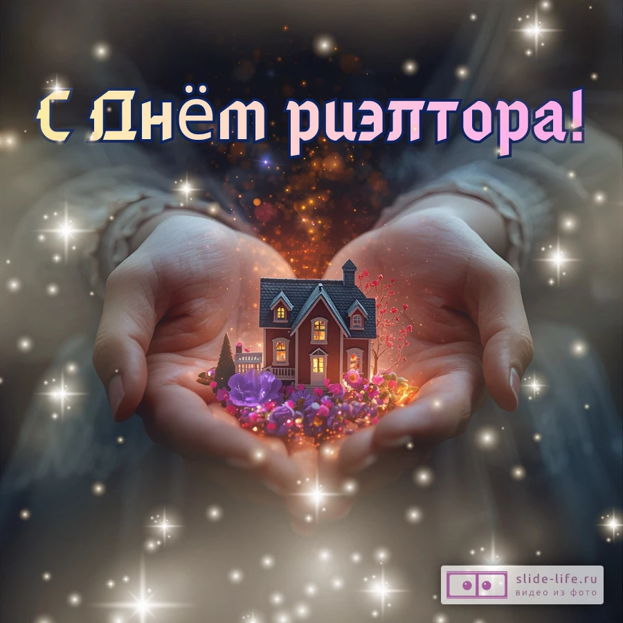 Стильная открытка с днем риэлтора