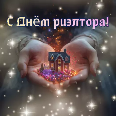 Стильная открытка с днем риэлтора